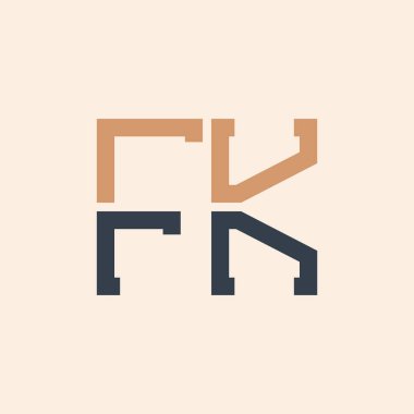 Modern FK Letter Logo Design. Creative and Versatile FK Logo Design Suitable for all Businesses clipart