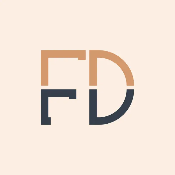 Modern FD Mektup Logosu Tasarımı. Yaratıcı ve Çok Yönlü FD Logo Tasarımı Tüm İşletmeler için Uygun