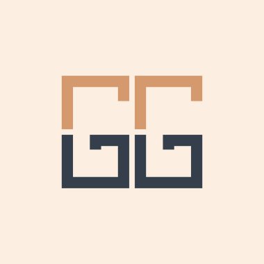 Modern GG Harf Logosu Tasarımı. Tüm İşletmeler için Yaratıcı ve Çok Yönlü GG Logo Tasarımı