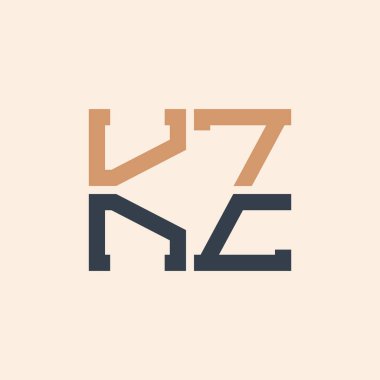 Modern KZ Letter Logo Design. Creative and Versatile KZ Logo Design Suitable for all Businesses clipart