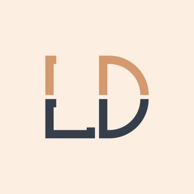 Modern LD Harf Logosu Tasarımı. Tüm işletmeler için yaratıcı ve çok yönlü LD Logo Tasarımı