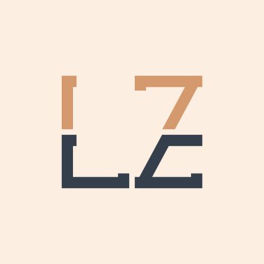 Modern LZ Harf Logosu Tasarımı. Tüm İşletmeler için Yaratıcı ve Çok Yönlü LZ Logo Tasarımı