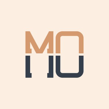 Modern MO Letter Logo Design. Creative and Versatile MO Logo Design Suitable for all Businesses clipart