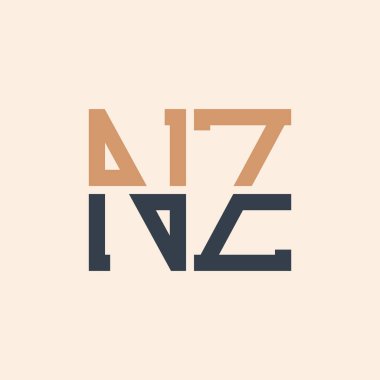Modern NZ Harf Logosu Tasarımı. Tüm İşletmeler için Yaratıcı ve Çok Yönlü NZ Logo Tasarımı