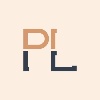 Modern PL Harf Logosu Tasarımı. Tüm İşletmeler için Yaratıcı ve Çok Yönlü PL Logo Tasarımı