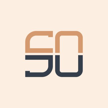 Modern So Harf Logosu Tasarımı. Yaratıcı ve Çok Yönlü SO Logosu Tüm İşletmeler için Uygun Tasarım