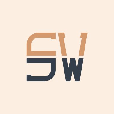 Modern SW Harf Logosu Tasarımı. Tüm İşletmeler için Yaratıcı ve Çok Yönlü SW Logo Tasarımı