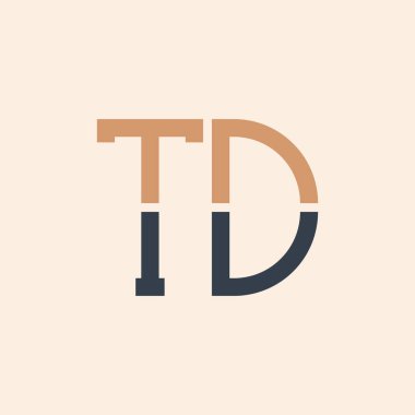 Modern TD Harf Logosu Tasarımı. Yaratıcı ve Çok Yönlü TD Logo Tasarımı Tüm İşletmeler için Uygun