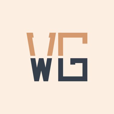 Modern WG Mektup Logosu Tasarımı. Tüm İşletmeler için Yaratıcı ve Çok Yönlü WG Logo Tasarımı