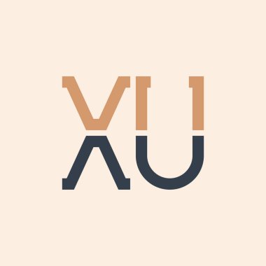 Modern XU Letter Logo Design. Creative and Versatile XU Logo Design Suitable for all Businesses clipart