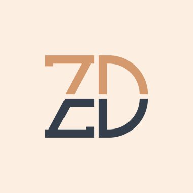 Modern ZD Harf Logosu Tasarımı. Tüm İşletmeler için Yaratıcı ve Çok Yönlü ZD Logo Tasarımı