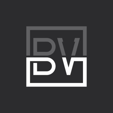 Yaratıcı Modern Minimalist BV Mektup Logosu Tasarımı. Herhangi bir iş için BV Logo Monogramı