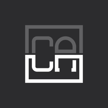 Yaratıcı Modern Minimalist CA Harf Logosu Tasarımı. Herhangi bir iş için CA Harfi Logo Monogramı