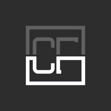 Yaratıcı Modern Minimalist CF Mektup Logosu Tasarımı. Herhangi bir iş için CF Logo Monogramı