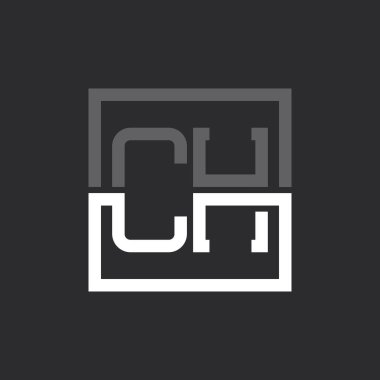 Yaratıcı Modern Minimalist CH Mektup Logosu Tasarımı. Herhangi bir iş için CH Harfi Logo Monogramı