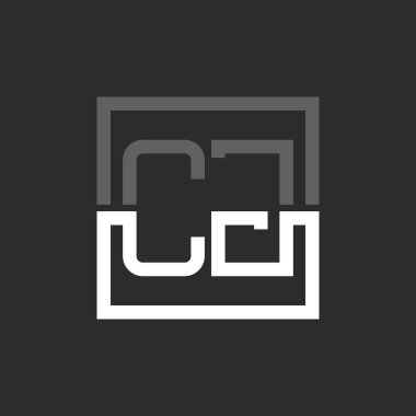 Yaratıcı Modern Minimalist CJ Mektup Logosu Tasarımı. Herhangi bir iş için CJ Logo Monogramı