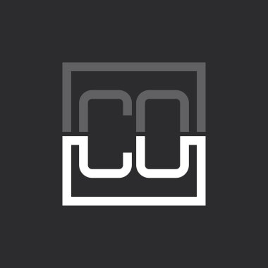 Yaratıcı Modern Minimalist CO Harf Logosu Tasarımı. Herhangi bir iş için Harf CO Logo Monogramı