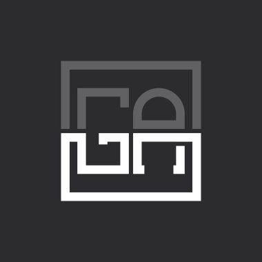 Yaratıcı Modern Minimalist GA Harf Logosu Tasarımı. Herhangi bir iş için GA Logo Monogramı