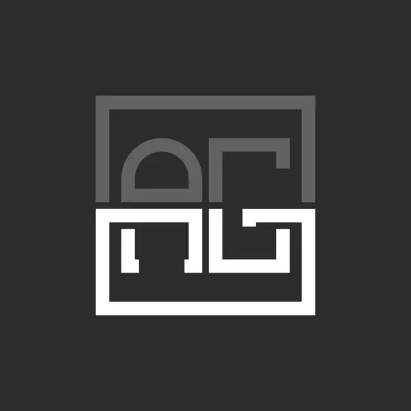 Yaratıcı Modern Minimalist AG Harf Logosu Tasarımı. Herhangi bir işletme için AG Logo Monogramı