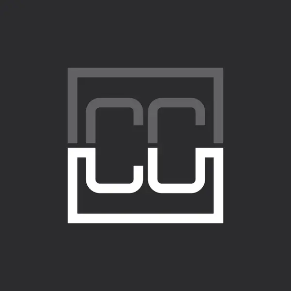 Yaratıcı Modern Minimalist CC Harf Logosu Tasarımı. Herhangi bir iş için CC Logo Monogramı