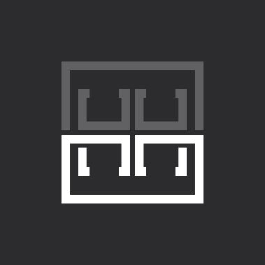 Yaratıcı Modern Minimalist HH Harf Logosu Tasarımı. Herhangi bir işletme için HH Logo Monogramı
