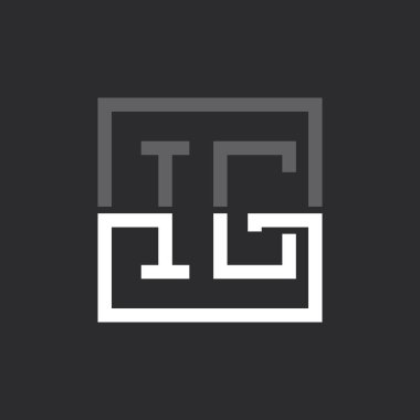 Yaratıcı Modern Minimalist IG Harf Logosu Tasarımı. Herhangi bir iş için IG Logo Monogramı