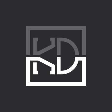 Yaratıcı Modern Minimalist KD Mektup Logosu Tasarımı. Herhangi bir İş İçin KD Logo Monogramı