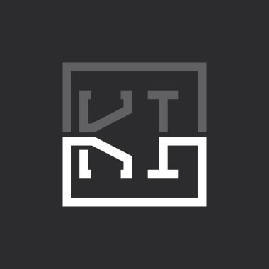 Yaratıcı Modern Minimalist KI Harf Logosu Tasarımı. Herhangi bir İş İçin KI Logo Monogramı