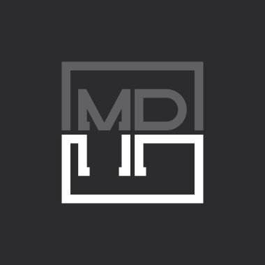 Yaratıcı Modern Minimalist MP Logo Tasarımı. Herhangi bir iş için milletvekili logosu monogramı