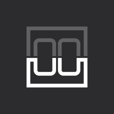 Yaratıcı Modern Minimalist OO Harf Logosu Tasarımı. Herhangi bir iş için OO Logo Monogramı