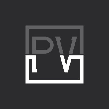 Yaratıcı Modern Minimalist PV Logo Tasarımı. Herhangi bir iş için PV Logo Monogramı