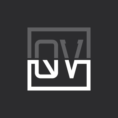 Yaratıcı Modern Minimalist QV Harf Logosu Tasarımı. Herhangi bir iş için QV Logo Monogramı