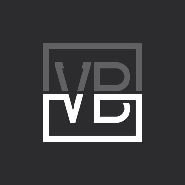 Yaratıcı Modern Minimalist VB Mektup Logosu Tasarımı. Herhangi bir iş için VB Logo Monogramı