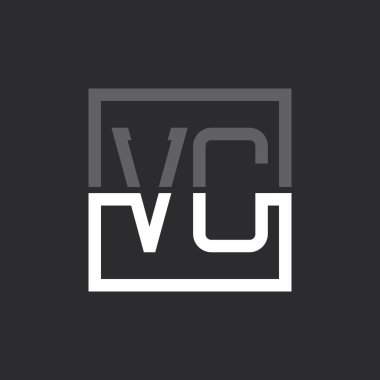Yaratıcı Modern Minimalist VC Mektup Logosu Tasarımı. Herhangi bir iş için VC Logo Monogramı