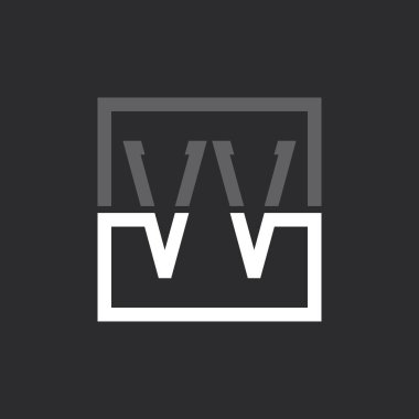 Yaratıcı Modern Minimalist VV Logo Tasarımı. Herhangi bir iş için VV Logo Monogramı