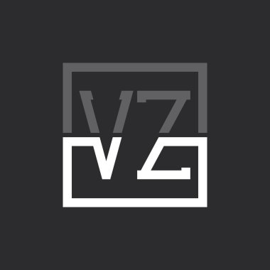 Yaratıcı Modern Minimalist VZ Harf Logosu Tasarımı. Herhangi bir iş için VZ Logo Monogramı