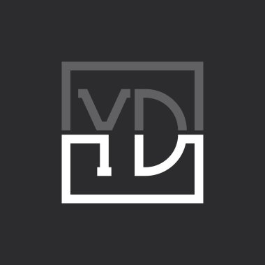 Yaratıcı Modern Minimalist YD Logo Tasarımı. Herhangi bir iş için YD Harfi Logo Monogramı