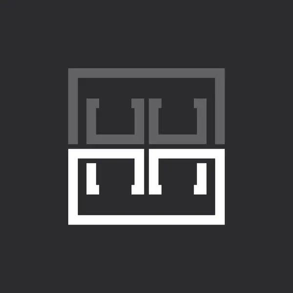 Yaratıcı Modern Minimalist HH Harf Logosu Tasarımı. Herhangi bir işletme için HH Logo Monogramı