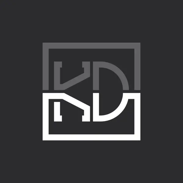 Yaratıcı Modern Minimalist KD Mektup Logosu Tasarımı. Herhangi bir İş İçin KD Logo Monogramı