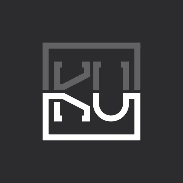 Yaratıcı Modern Minimalist KU Letter Logo Tasarımı. Herhangi bir İş İçin KU Logo Monogramı