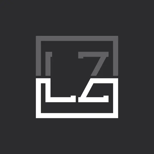 Yaratıcı Modern Minimalist LZ Harf Logosu Tasarımı. Herhangi bir İş İçin LZ Logo Monogramı