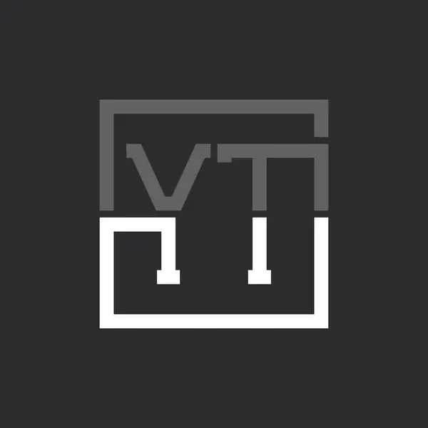 Yaratıcı Modern Minimalist YT Mektup Logosu Tasarımı. Herhangi bir iş için YT Logo Monogramı