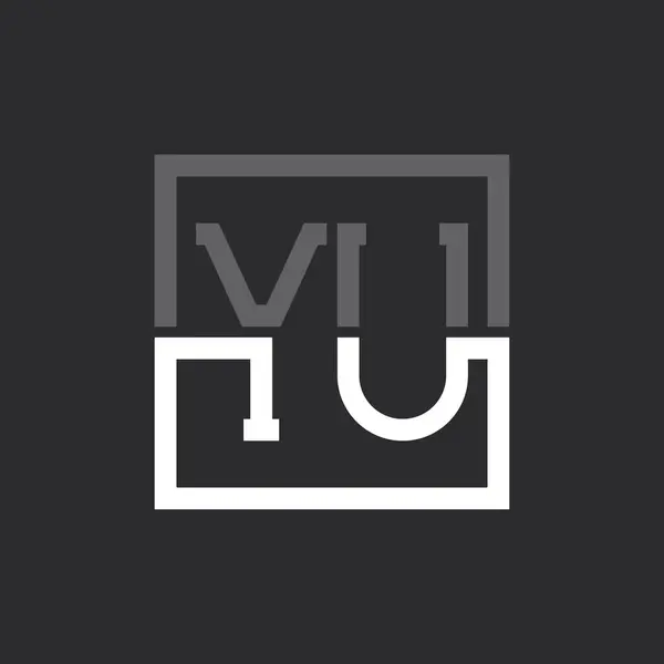 Yaratıcı Modern Minimalist YU Letter Logo Tasarımı. Herhangi bir İş İçin Mektup YU Logo Monogramı