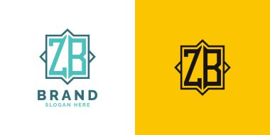 Modern ZB Monogram Logo Design. Initial Letter ZB Logo, Versatile Branding Suitable for any Brand clipart