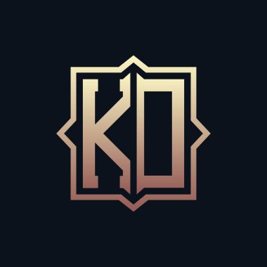 Lüks Baş Koro Monogram Logosu Tasarımı. Zarif Amblem Mektup KO İş ve Şirket Kimliği Logosu Tasarımı