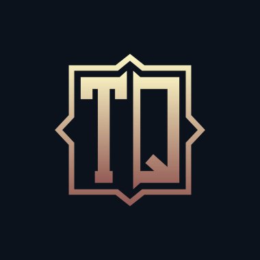 Lüks Baş TQ Monogram Logo Tasarımı. Zarif Amblem Mektup TQ İş ve Şirket Kimliği Logosu Tasarımı