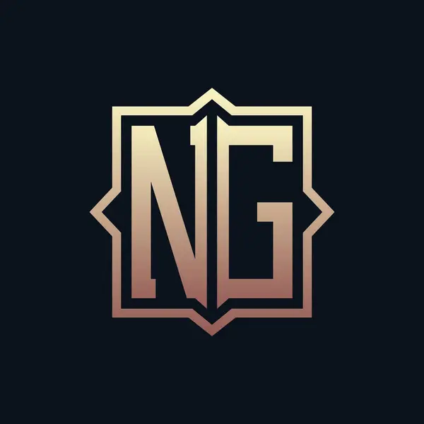 Lüks Baş NG Monogram Logo Tasarımı. Zarif Amblem Harfi NG İş ve Şirket Kimliği Logosu Tasarımı