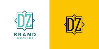 Modern DZ Monogram Logo Design. Initial Letter DZ Logo, Versatile Branding Suitable for any Brand clipart