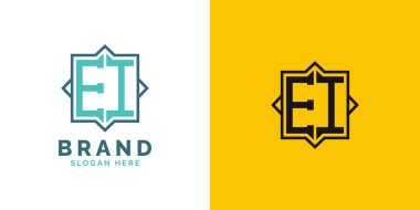 Modern El Monogram Logosu Tasarımı. İlk Harf El Logosu, Her Markaya Uygun Çok Yönlü Markalaşma