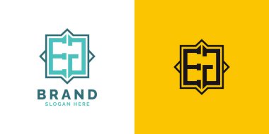 Modern EJ Monogram Logo Tasarımı. İlk Harf EJ Logosu, Her Markaya Uygun Çok Yönlü Markalaşma